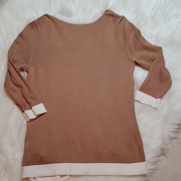 Banana Republic cream / tan cardigan sweater PXS - Picture 6 of 8